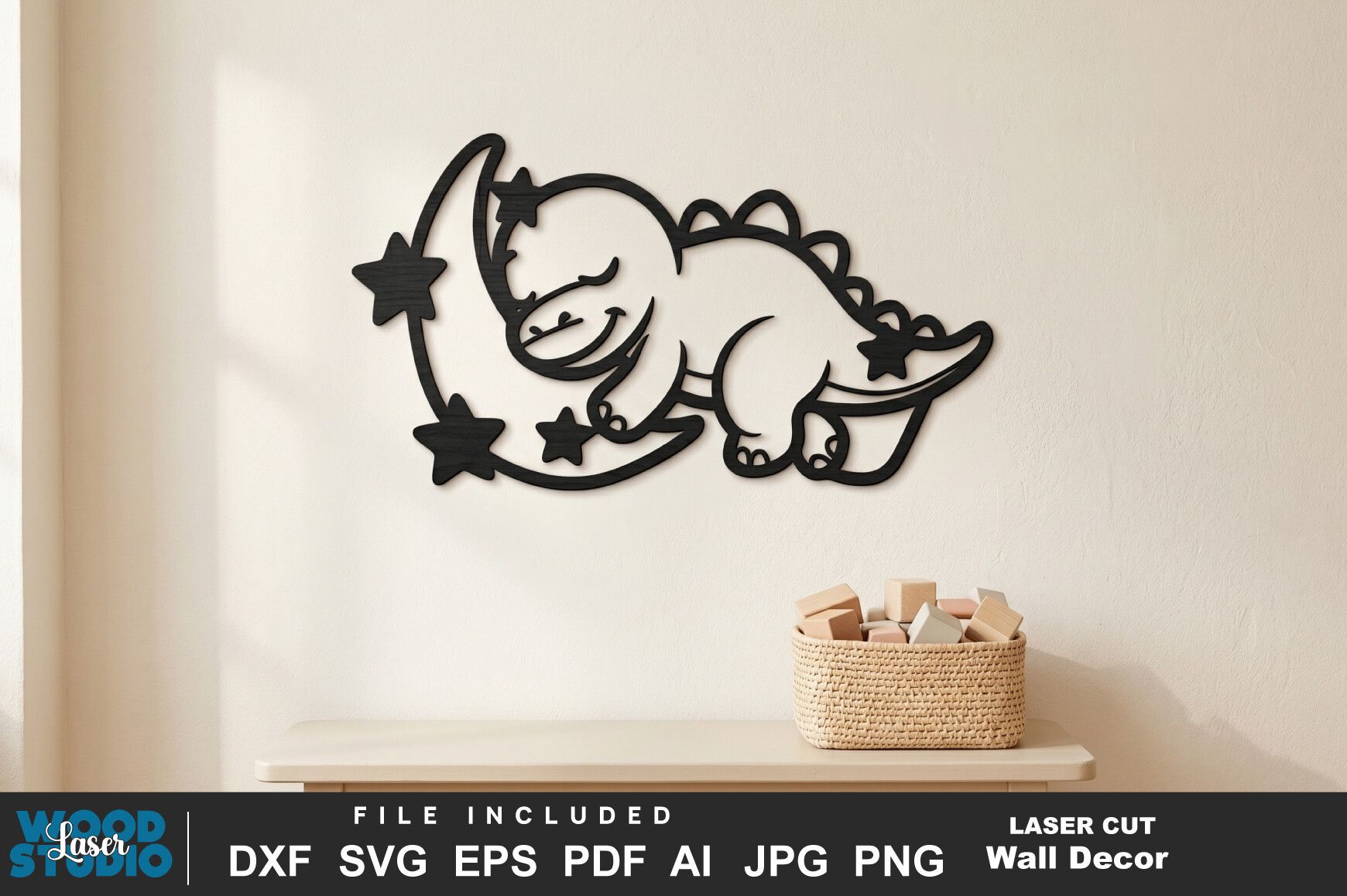 Nursery Dinosaur Wall Art SVG