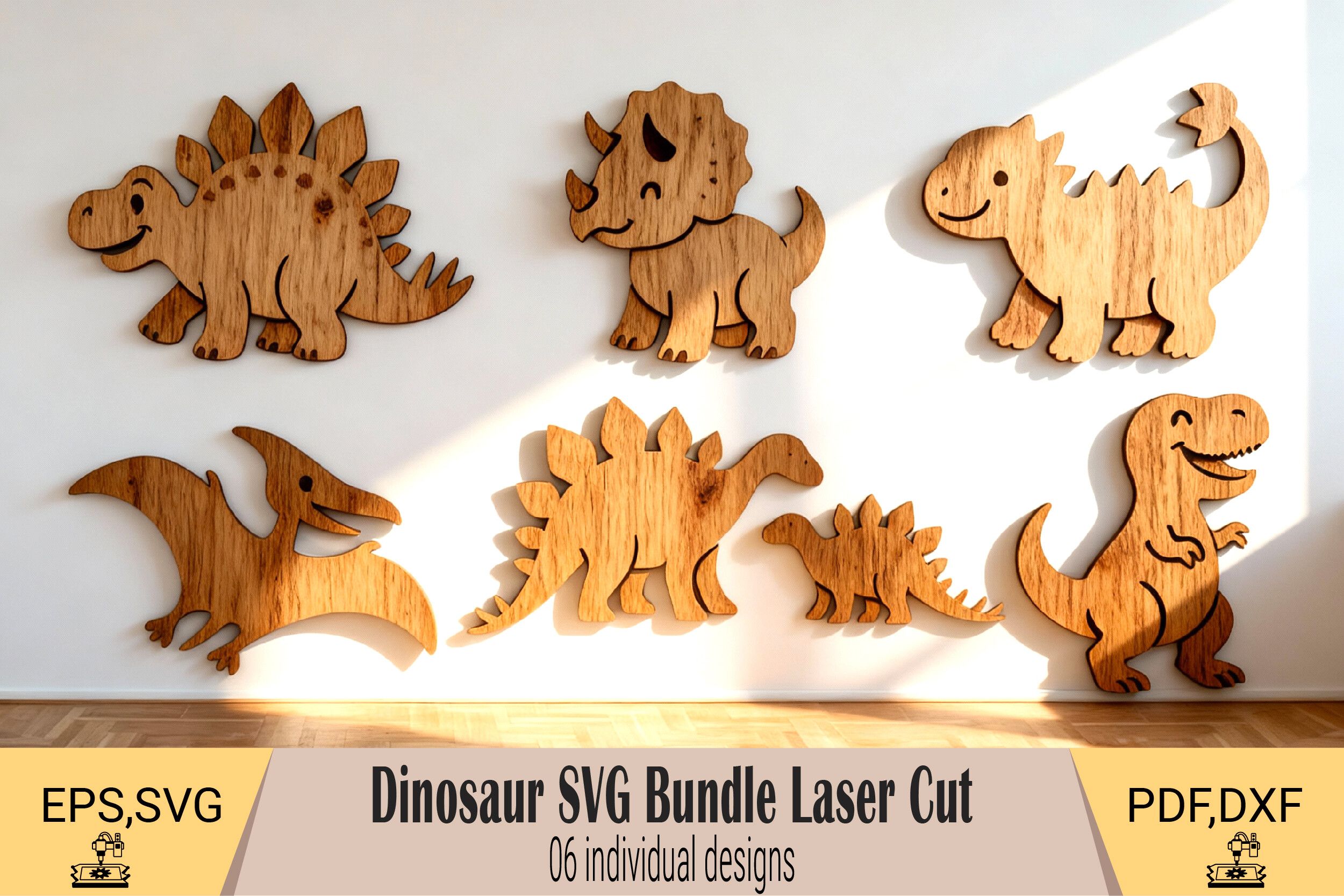 Dinosaur Wall Art SVG