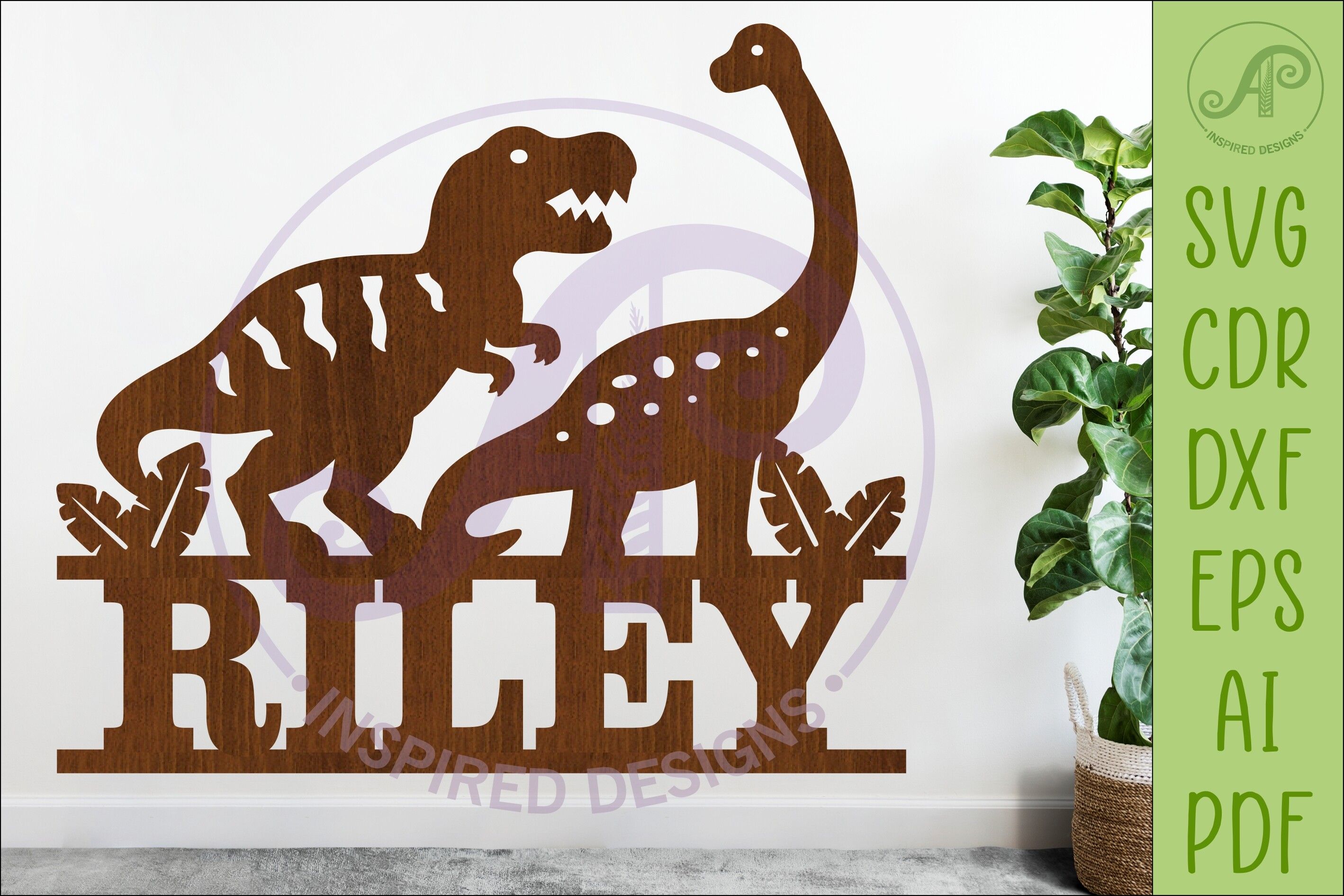 Dinosaur Name Sign SVG, Dinosaur Nursery